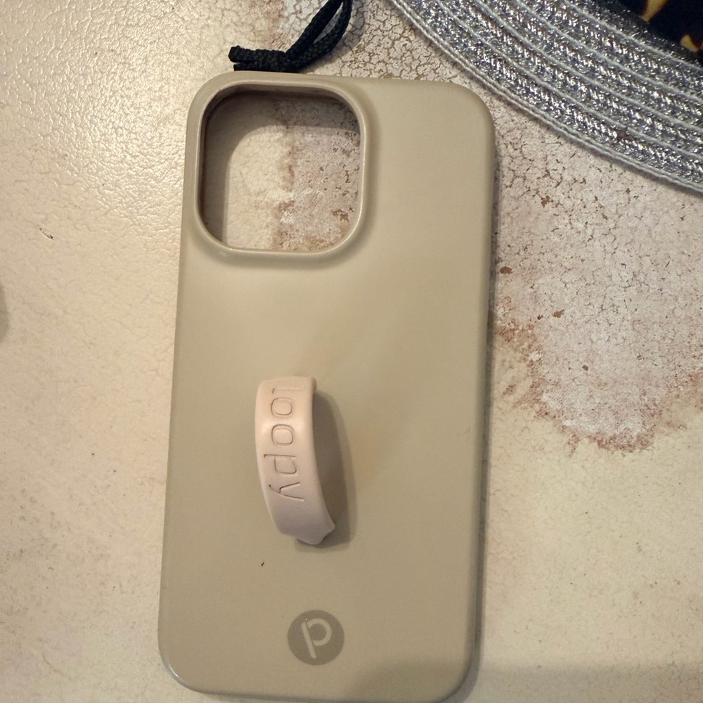 iPhone 13 Pro Loopy Case Beige Phone Case with Loop
